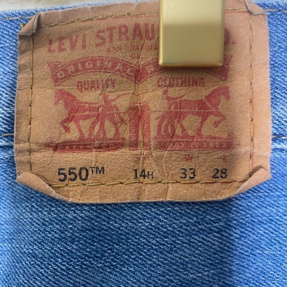 Levis 550 Relaxed Fit Jeans Mens 14H Huskey 33x28 Blue Denim Straight Leg - Picture 4 of 14